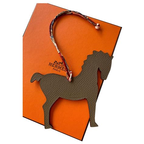 hermes leather bag charm|Hermes horse keychain.